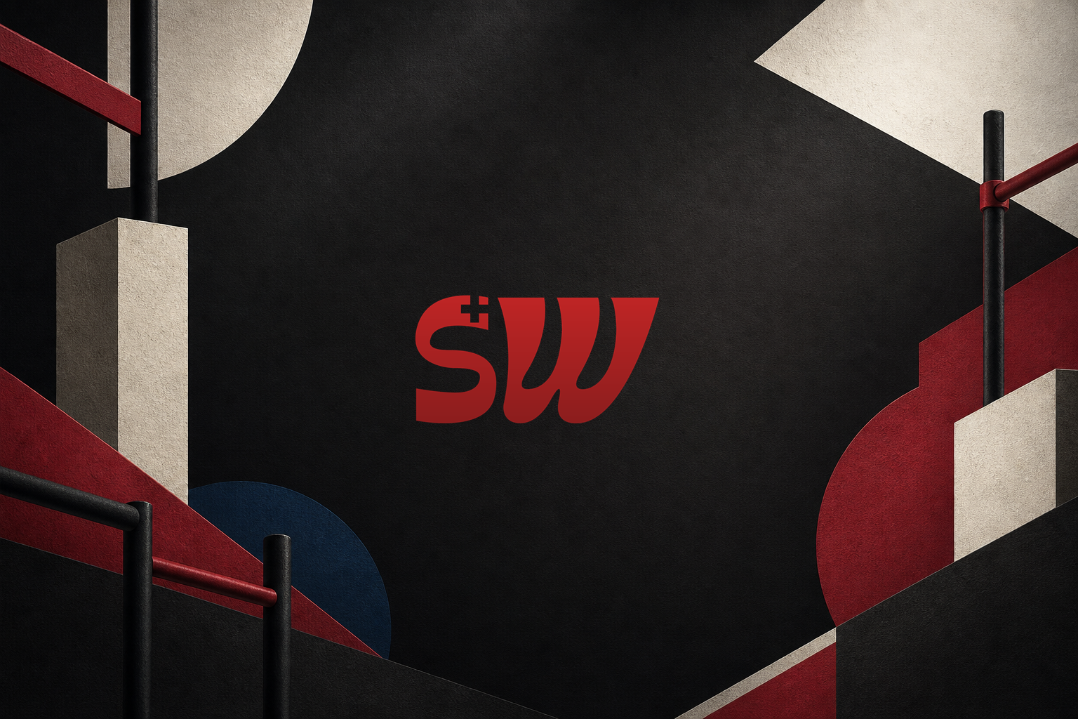 Abstract graphic inspired by street workout bars in Swiss Street Workout colours